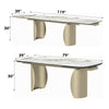 ACME Cora Ceramic Top & Golden Champange Dining Table Model DN04295