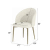 ACME Cora White Fabric Side Chair (Set-2) Model DN04297