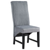 ACME Kini Gray Corduroy & Black Side Chair (Set-2) Model DN04346