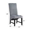 ACME Kini Gray Corduroy & Black Side Chair (Set-2) Model DN04346