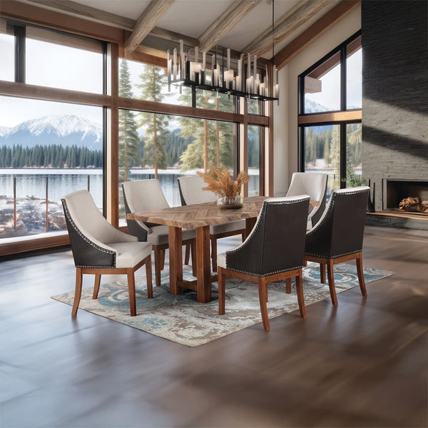 ACME Gilsea Brown Dining Table Model DN04395