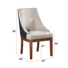 ACME Gilsea Fabric Brown Synthetic Leather & Brown Side Chair (Set-2) Model DN04396