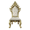 ACME Desiderius Beige Fabric Antique Gold & Hand Paint Brown Side Chair (Set-2) Model DN60001