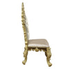 ACME Desiderius Beige Fabric Antique Gold & Hand Paint Brown Side Chair (Set-2) Model DN60001
