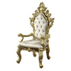 ACME Desiderius Beige Fabric Antique Gold & Hand Paint Brown Arm Chair (Set-2) Model DN60002