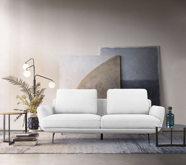 Dolly Modern Off White Fabric Sofa