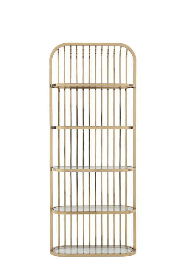 Modrest Doral Clear Glass & Gold Shelf Model VGZAZWJ118-GLD