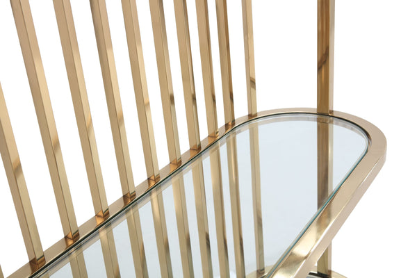 Modrest Doral Clear Glass & Gold Shelf Model VGZAZWJ118-GLD