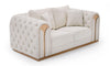 Divani Casa Dosie Modern Beige Fabric Sofa & Loveseat Set Model VGBNS-9368-SET-BGE
