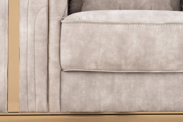 Divani Casa Dosie Transitional Beige Velvet Chair Model VGBN-S-9368-CHR-BGE