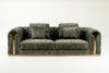 Divani Casa Dosie Transitional Grey Velvet Sofa Model VGBN-S-9368-SOFA-GRY