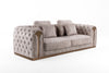 Divani Casa Dosie Transitional Beige Velvet Sofa Model VGBN-S-9368-SOFA-BGE