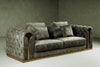 Divani Casa Dosie Transitional Grey Velvet Sofa Model VGBN-S-9368-SOFA-GRY