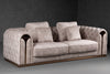 Divani Casa Dosie Transitional Beige Velvet Sofa Model VGBN-S-9368-SOFA-BGE