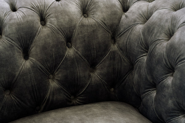 Divani Casa Dosie Transitional Grey Velvet Chair Model VGBN-S-9368-CHR-GRY