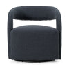 Modrest Dowsett Modern Charcoal Fabric Swivel Accent Chair Model VGRH-RHT-638-BLK