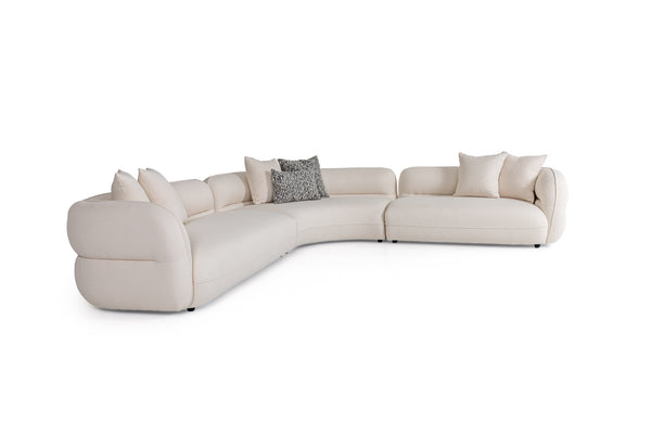 Divani Casa Drayton Modern Off White Fabric Sectional Sofa Model VGOD-DY-23060-OFF