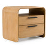 Dresden Modern Natural Acacia 2-Drawer Nightstand Bedroom Set