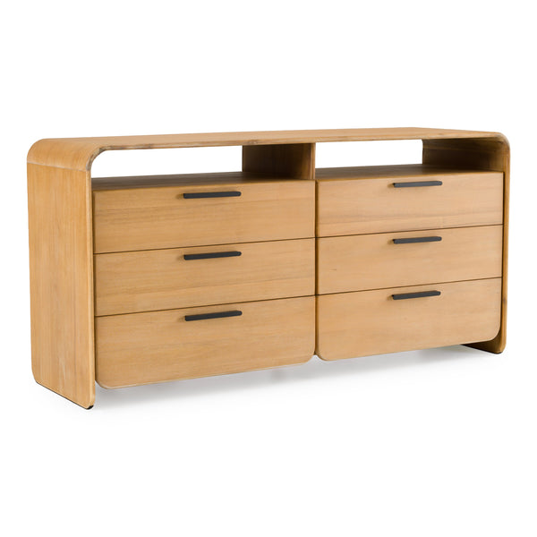 Dresden Modern Natural Acacia 2-Drawer Nightstand Bedroom Set
