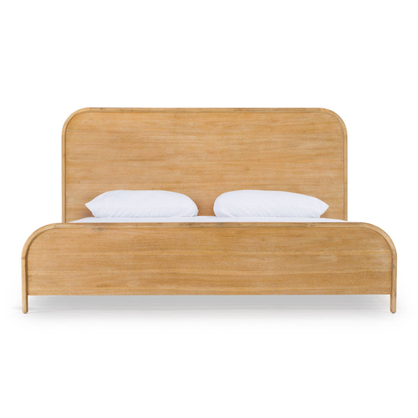 Eastern King Modrest Dresden Modern Natural Acacia Bed