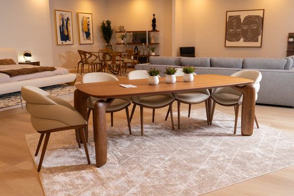 Modrest Michael Mid Century Modern Walnut Dining Table Model VGCS-DT-22067