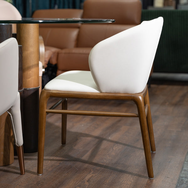 Modrest Kipling Modern Cream & Walnut Dining Chair Model VGCSCH-16111