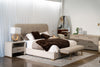 Florence Modern Beige Velvet + Gold Bed