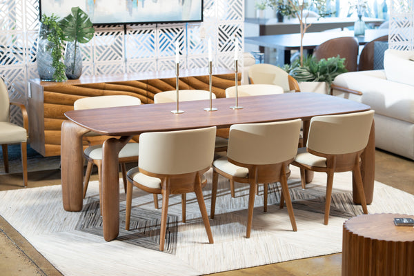 Modrest Michael Mid Century Modern Walnut Dining Table Model VGCS-DT-22067