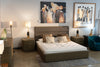 Modrest Lois Modern Grey Leather & Beige Shagreen Bed Model VGVC-BD2408-BED