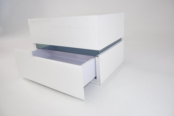 Elbrus White Modern Leather Platform Bed Model VGKCELBRUS-WHT