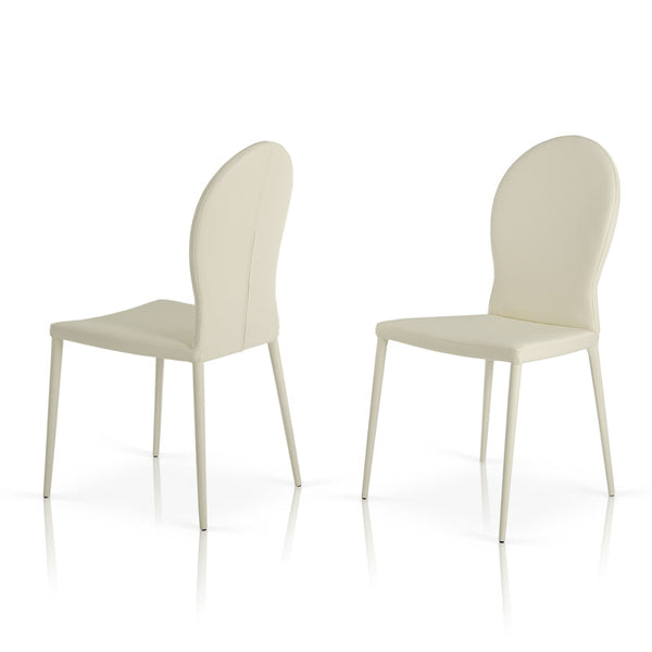 167CH White Contemporary Modern Dining Chair (Set of 2)