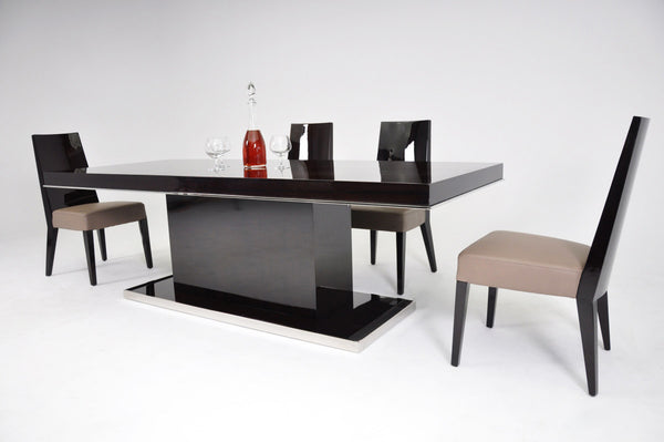 Noble Modern Ebony Lacquer Dining Table Model VGHB131T-EBONY