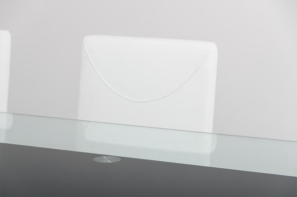 Misha Modern White Leatherette Dining Chair Model VGUN0099-1