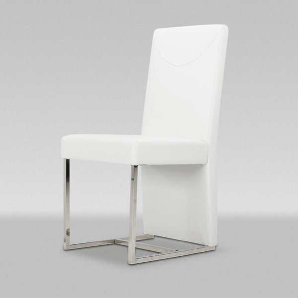 Misha Modern White Leatherette Dining Chair Model VGUN0099-1
