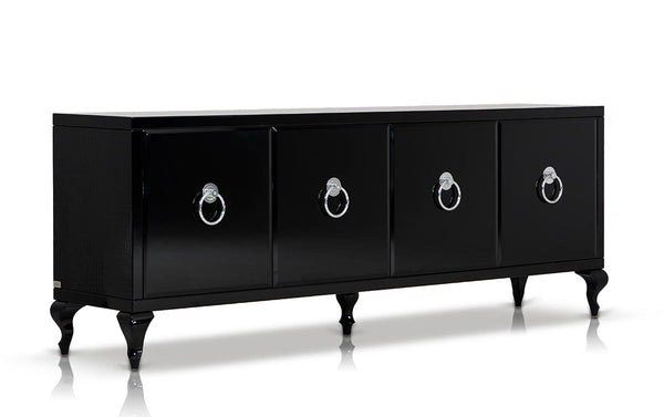 Bellagio Transitional Black Crocodile Lacquer Buffet Model VGUNRC107-240