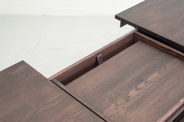 Modrest Milan Modern Brown Oak Dining Table With Extension Model VGME-MILAN-BRN