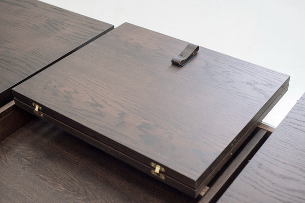 Modrest Milan Modern Brown Oak Dining Table With Extension Model VGME-MILAN-BRN