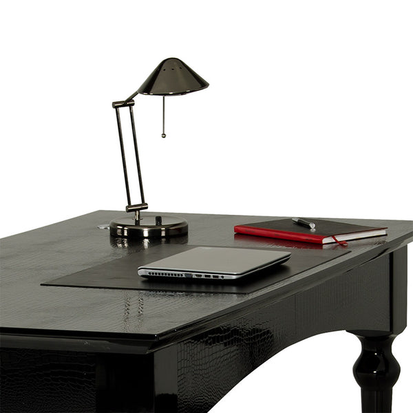 A&X Ambassador Transitional Black Crocodile Lacquer Office Desk Model VGUNAA701-180