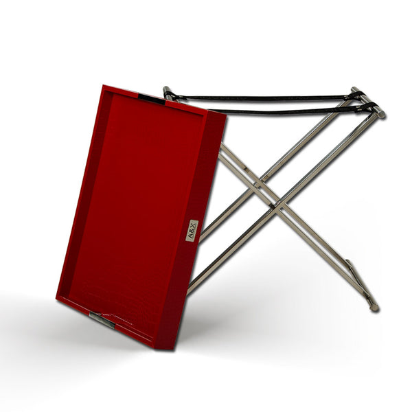 A&X Cecilia Red Crocodile Tray Table Model VGUNAA868-50-R