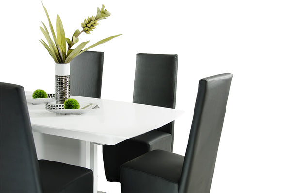 A&X Centro Modern White Crocodile Dining Table Model VGUNAA818-265WC