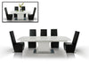 A&X Centro Modern White Crocodile Dining Table Model VGUNAA818-265WC