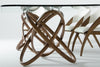 Modrest Mason Modern Glass & Walnut Dining Table Model VGCSDT-16092