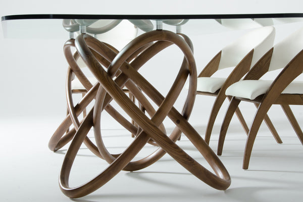 Modrest Mason & Lucas Modern Walnut Dining Set Model VGCSMASON-SET