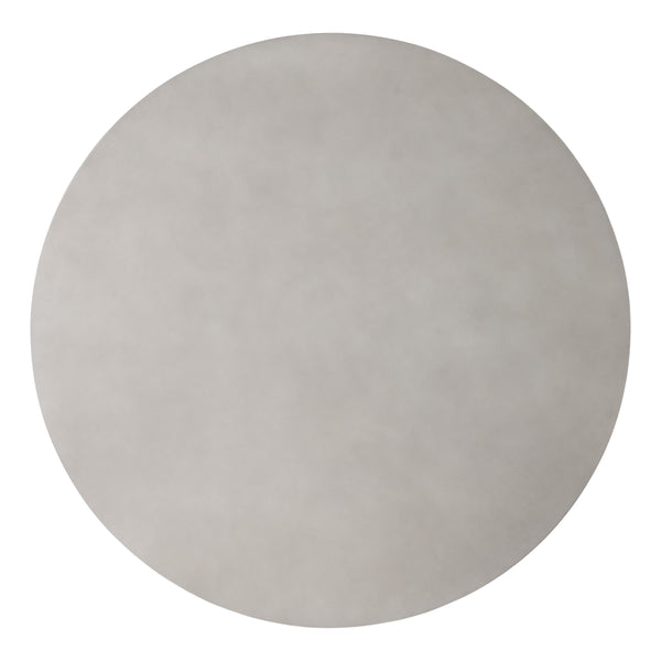 Duncan Modern Faux Concrete + Walnut Round Dining Table