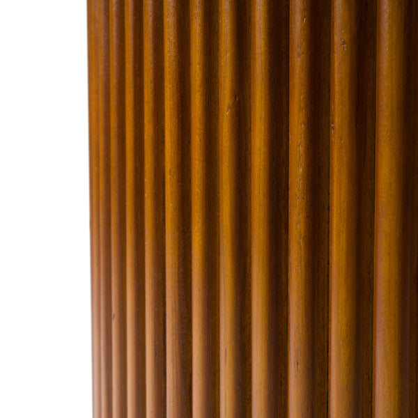 Modrest Duncan Modern Faux Concrete & Walnut Round Dining Table Model VGMC-GF-1C008