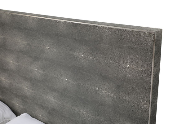 Modrest Dynasty Eastern King Modern Shagreen Bedroom SetModel VGVCBD2108-XGRY-BED-SET-2