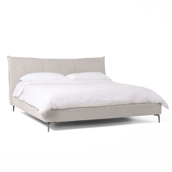 Eastern King Modrest Dysart Modern Grey Fabric Bed Model VGMB-B029-BED-EK