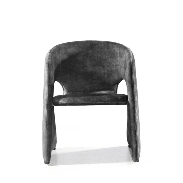 Modrest Malvern Modern Dark Grey Fabric Dining Chair Model VGBN-EC-304-DG-DC