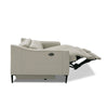 Eden Modern Grey Leather Loveseat with 2 Recliners