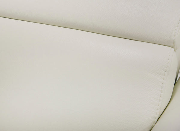 Eden Modern Grey Leather Loveseat with 2 Recliners